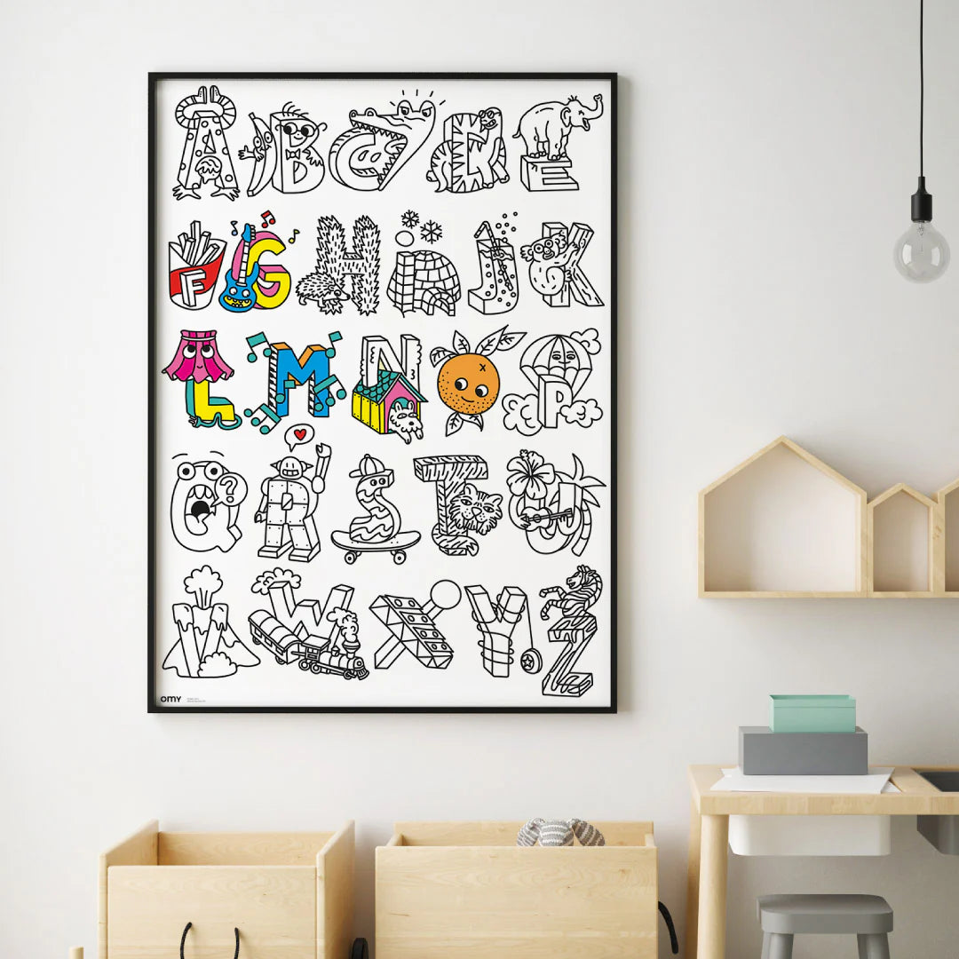 OMY Giant Coloring Poster - Abc (100 x 70cm)