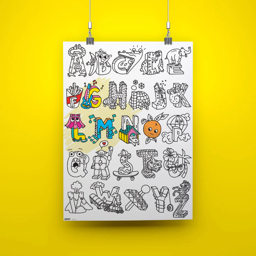 OMY Giant Coloring Poster - Abc (100 x 70cm)