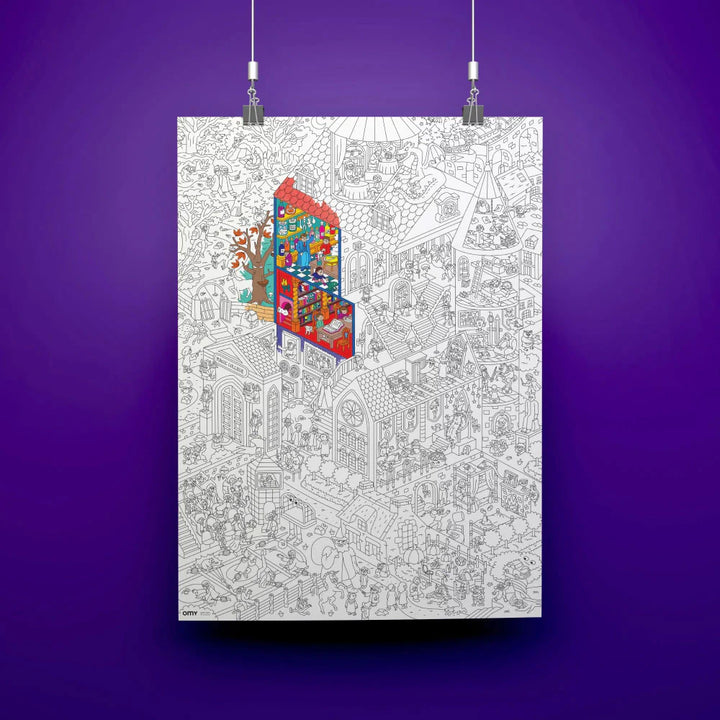 OMY Giant Colouring Poster - Magic College