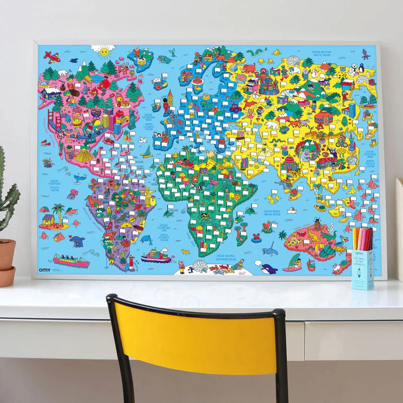 OMY School Posters - Atlas (68 x 48cm)