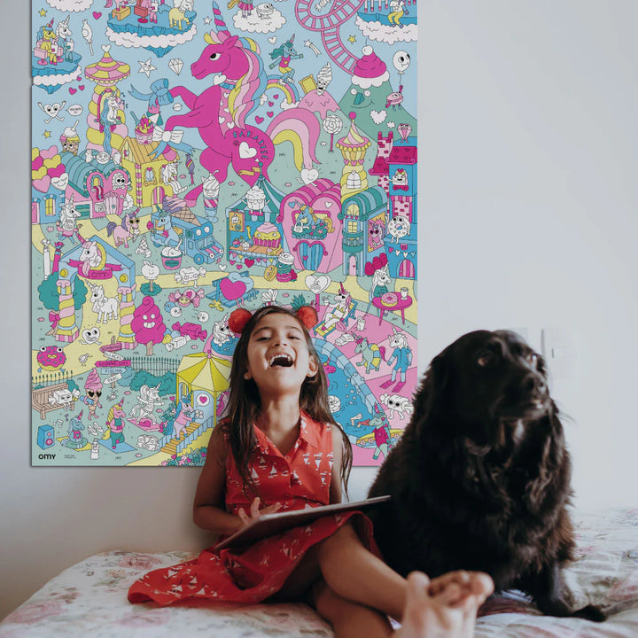 OMY Giant Poster & Stickers - Lily (100 x 70cm)