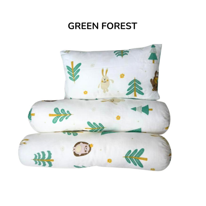 Happy Cot Pillow Bolster Set-Various Designs