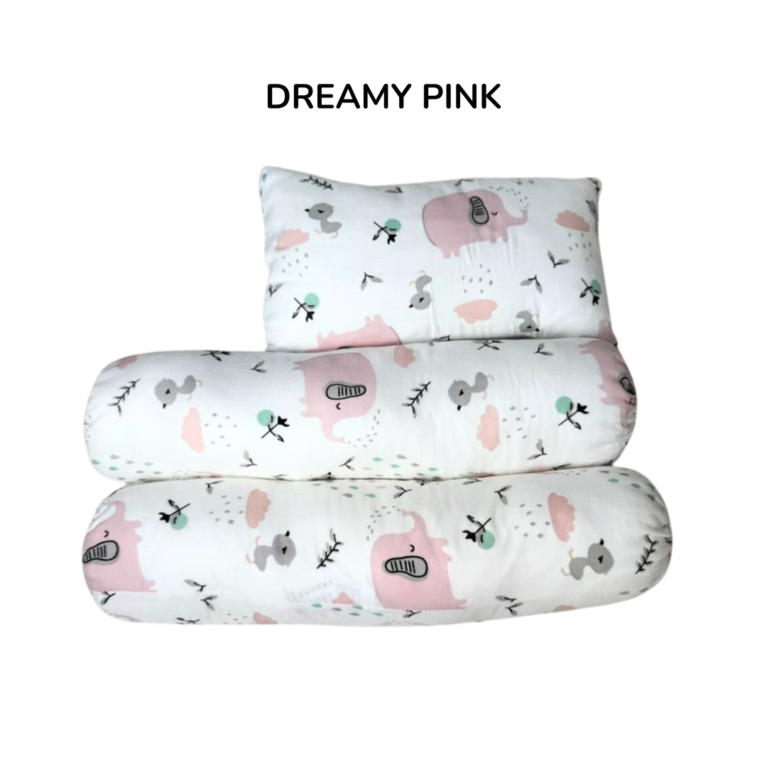 Happy Cot Pillow Bolster Set-Various Designs