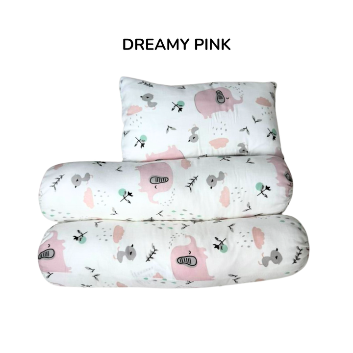 Happy Cot Pillow Bolster Set-Various Designs