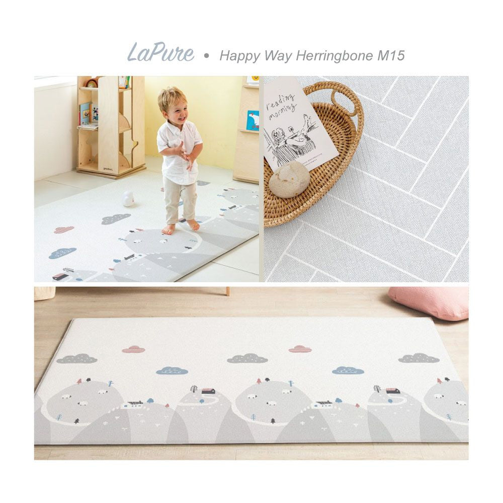 Parklon® LaPure PVC Bumper Playmat - Happy Way Little Star / Herringbone (M/L)