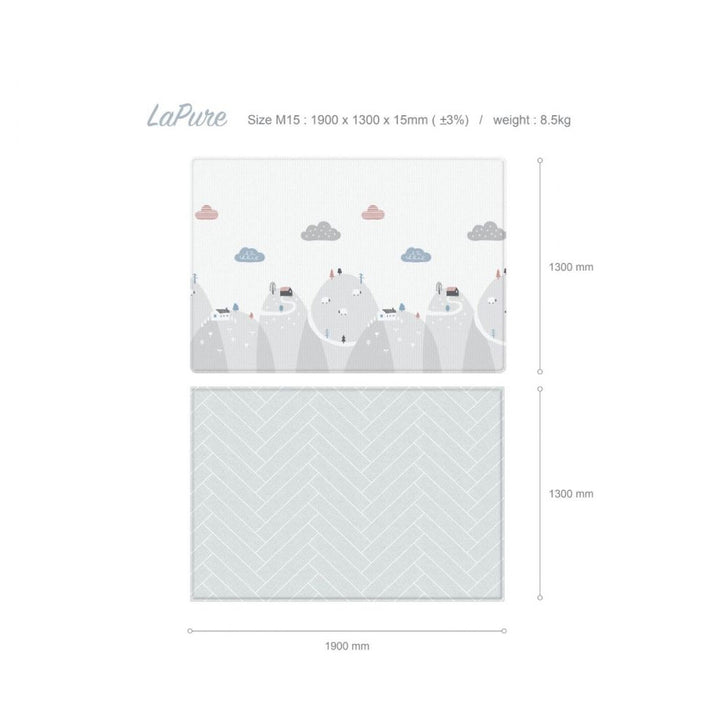 Parklon® LaPure PVC Bumper Playmat - Happy Way Little Star / Herringbone (M/L)