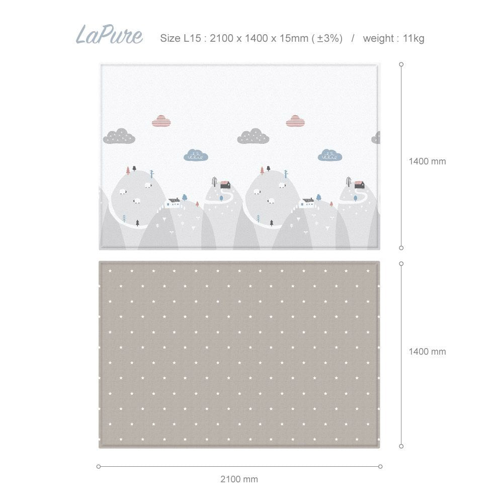 Parklon® LaPure PVC Bumper Playmat - Happy Way Little Star / Herringbone (M/L)