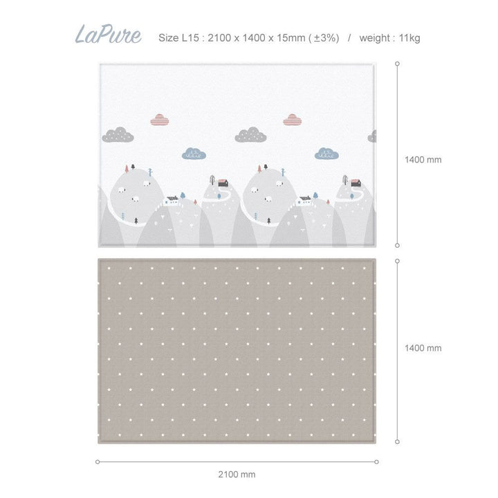 Parklon® LaPure PVC Bumper Playmat - Happy Way Little Star / Herringbone (M/L)