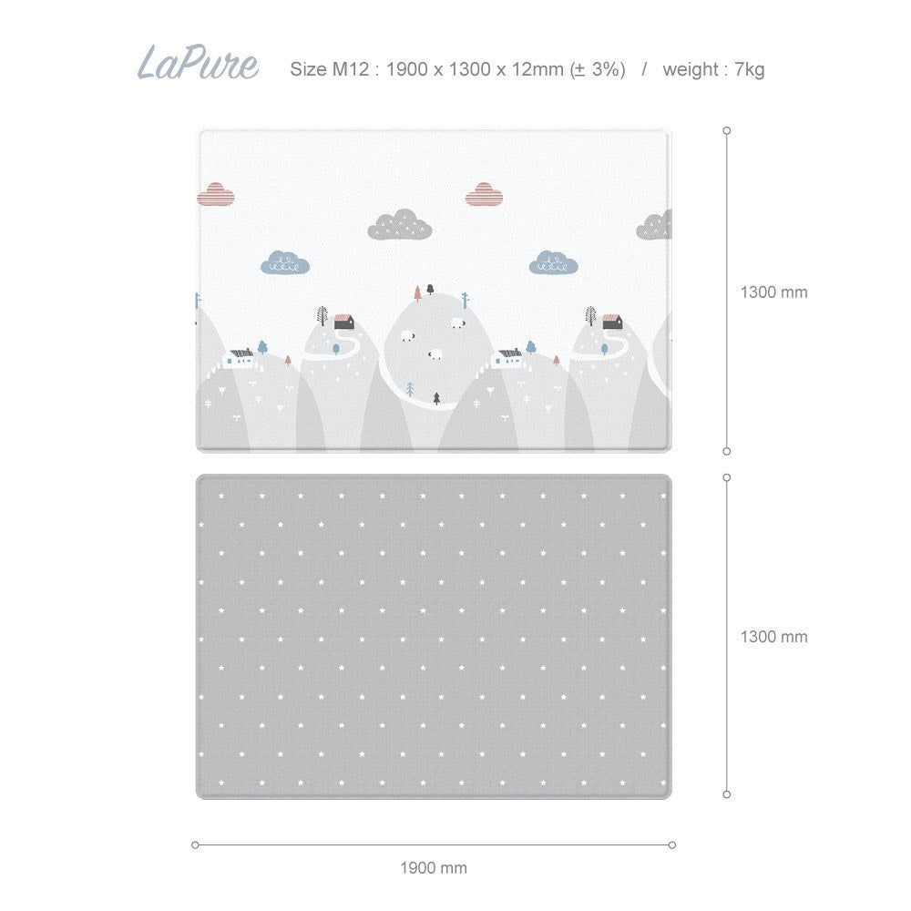 Parklon® LaPure PVC Bumper Playmat - Happy Way Little Star / Herringbone
