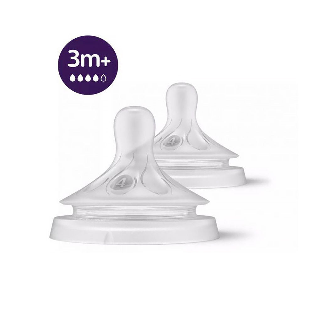 Philips Avent Natural Response Teats (Pack of 2) - Various Flow (0M - 9M+)