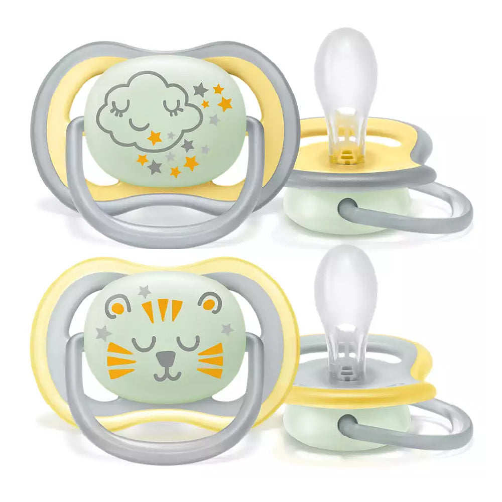 Philips Avent Premium Ultra Air Soother - Night Time (0 - 18M+) (Twin Pack)