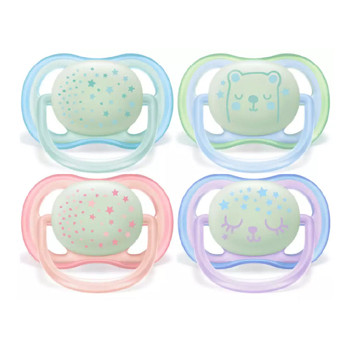 Philips Avent Premium Ultra Air Soother - Night Time (0 - 18M+) (Twin Pack)