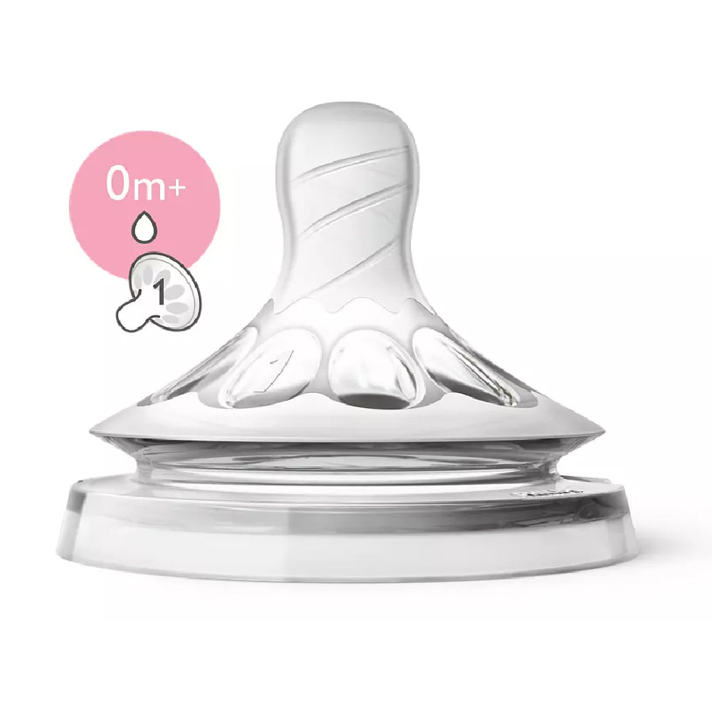 Philips Avent Natural Teats - Newborn/Slow/Medium/Variable/Fast/ Thicken Feed Flow (0M+ - 6M+) (Twin Pack)