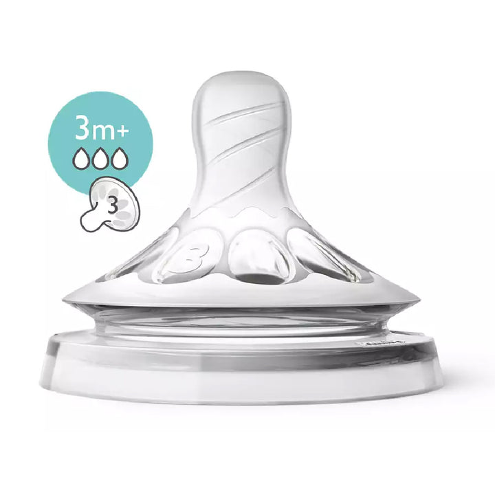 Philips Avent Natural Teats - Newborn/Slow/Medium/Variable/Fast/ Thicken Feed Flow (0M+ - 6M+) (Twin Pack)