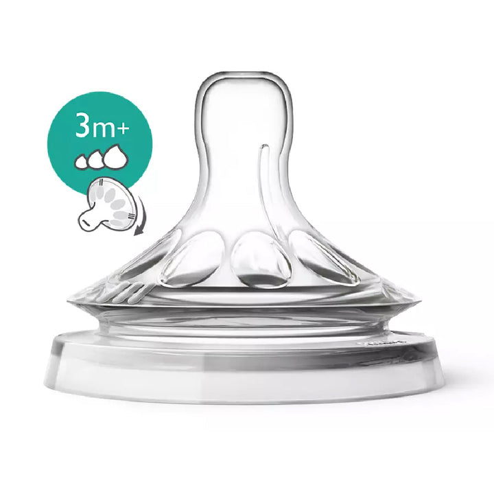 Philips Avent Natural Teats - Newborn/Slow/Medium/Variable/Fast/ Thicken Feed Flow (0M+ - 6M+) (Twin Pack)