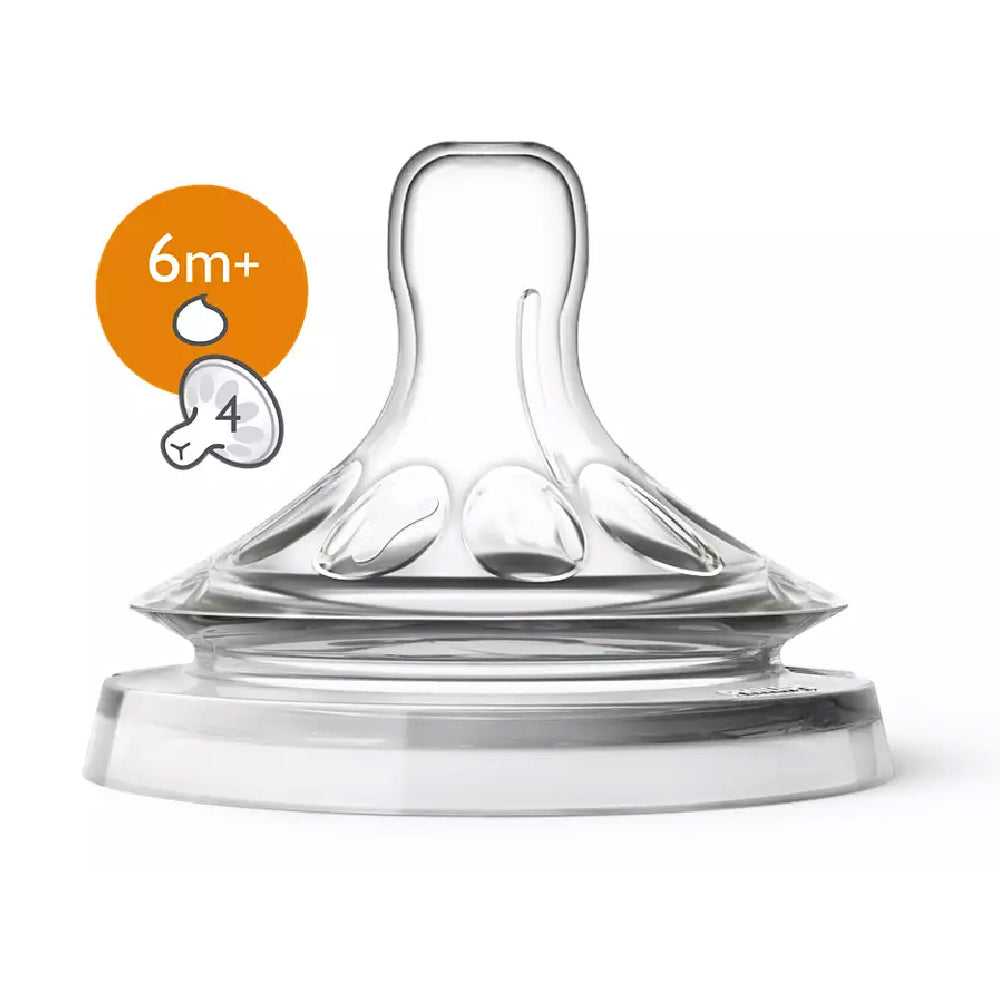 Philips Avent Natural Teats - Newborn/Slow/Medium/Variable/Fast/ Thicken Feed Flow (0M+ - 6M+) (Twin Pack)