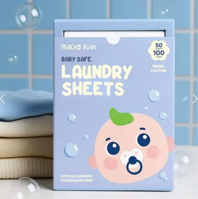 Peachy Bum Baby Safe Laundry Sheets