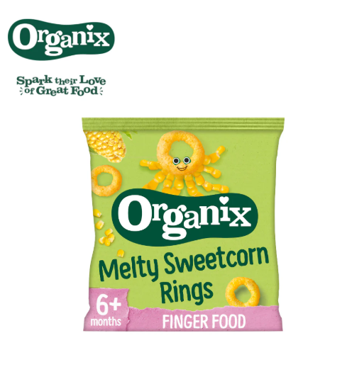 Organix Melty Sweetcorn Rings - 20g | 6 mths+