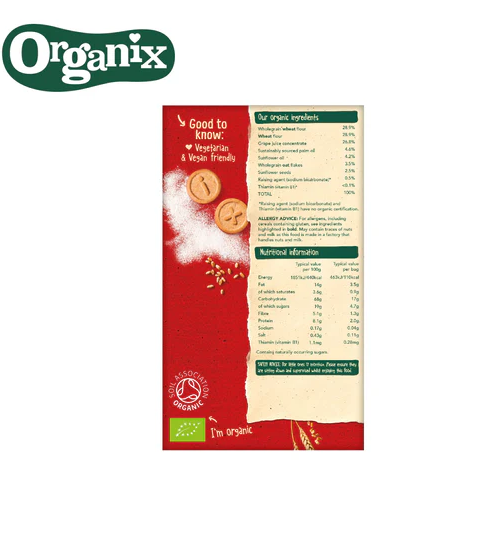 Organix Organic Alphabet Biscuits 5x25g | 12mths+