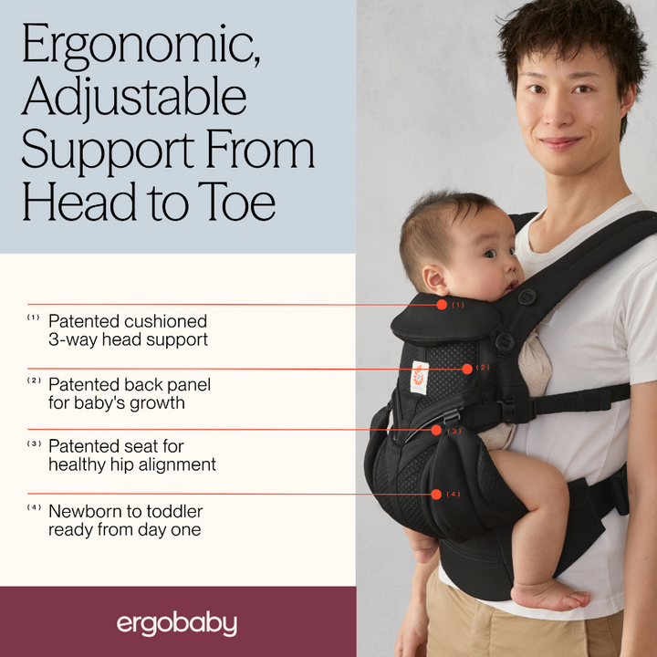 Ergobaby Omni Classic Mesh Baby Carrier - Onyx Black