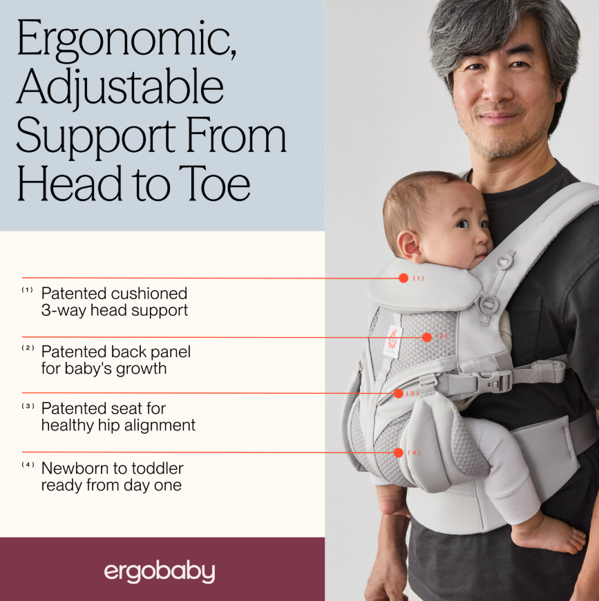 Ergobaby Omni Classic Mesh Baby Carrier - Pearl Grey