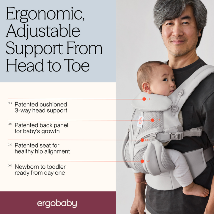 Ergobaby Omni Classic Mesh Baby Carrier - Pearl Grey