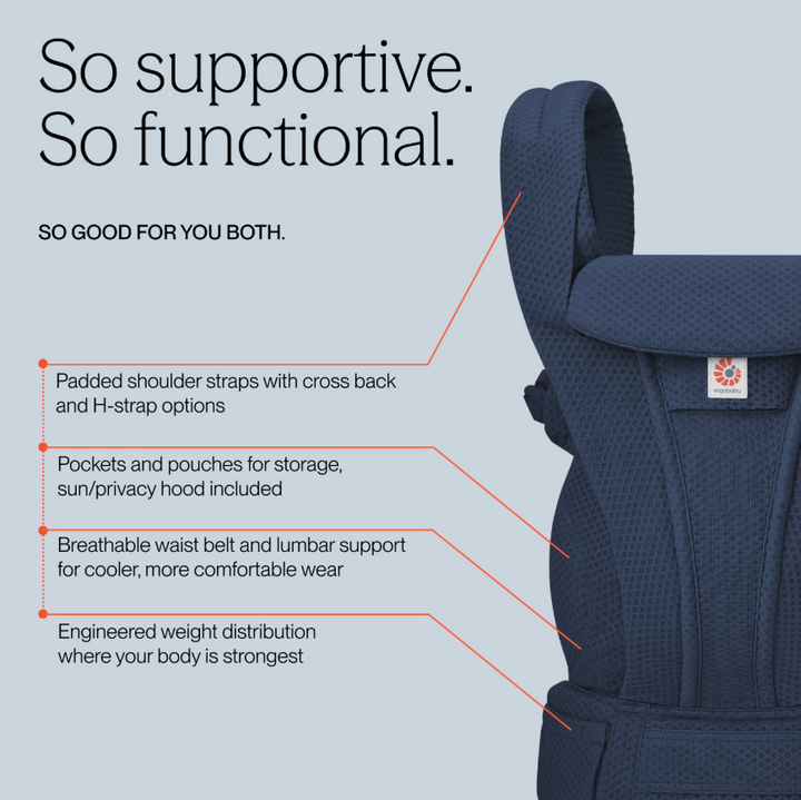 Ergobaby Omni Deluxe Mesh Baby Carrier - Midnight Blue