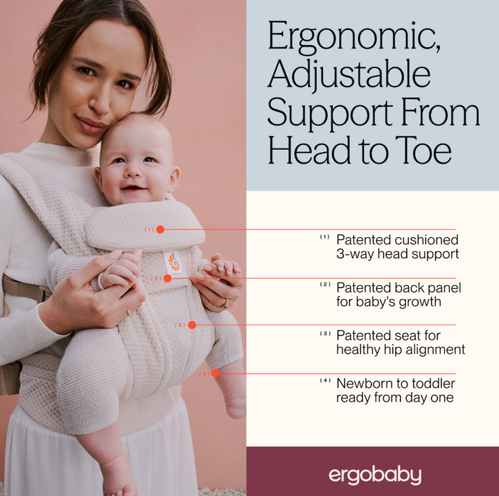 Ergobaby Omni Deluxe Mesh Baby Carrier - Natural Beige