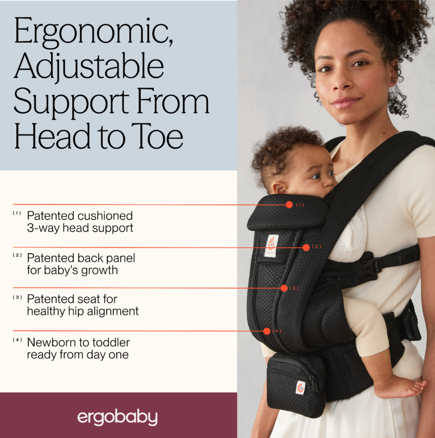 Ergobaby Omni Deluxe Mesh Baby Carrier - Onyx Black