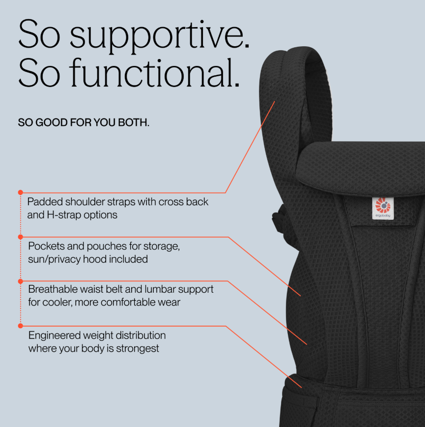 Ergobaby Omni Deluxe Mesh Baby Carrier - Onyx Black