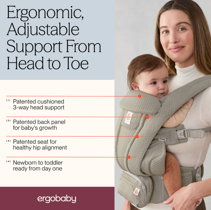 Ergobaby Omni Deluxe Mesh Baby Carrier - Soft Olive
