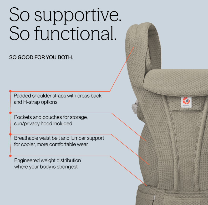 Ergobaby Omni Deluxe Mesh Baby Carrier - Soft Olive