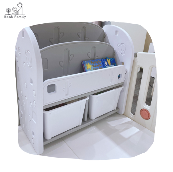 RaaB Family™ Kids Bookshelf Book Rack with Toy Storage Organiser