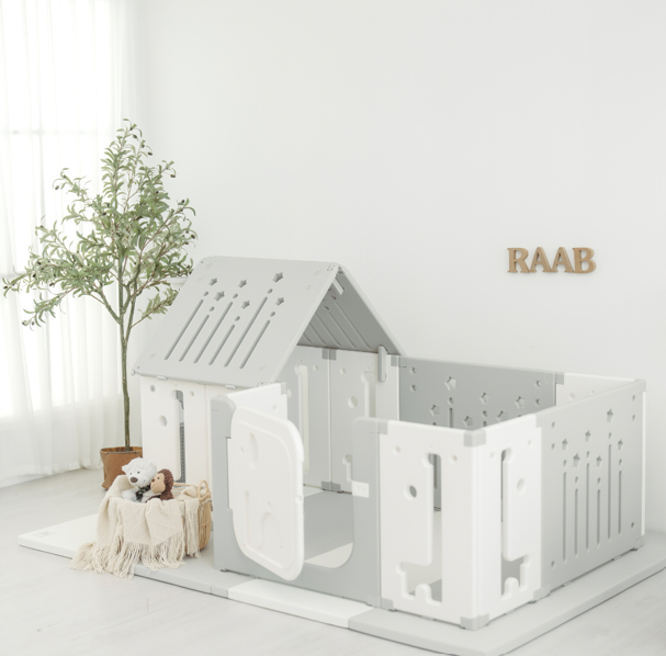 RaaB Family™ Perfect Fit Playpen With Playmat Combo