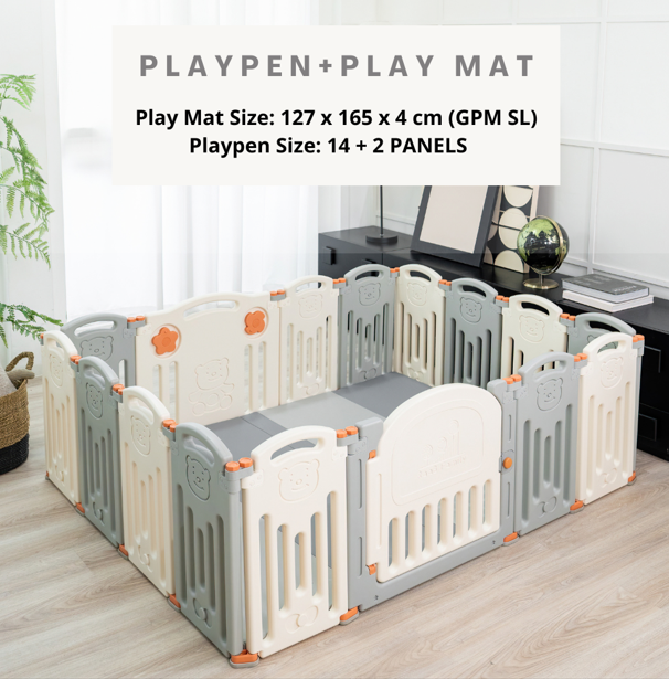 RaaB Family™ Perfect Fit Playpen With Playmat Combo