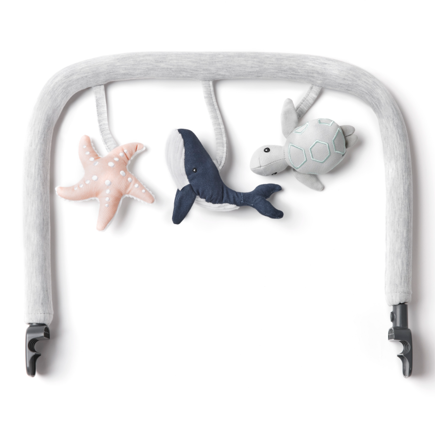 Ergobaby Evolve 3 in 1 Bouncer Ocean Wonders Toy Bar - Light Grey