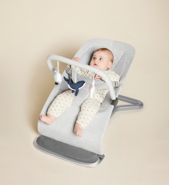 Ergobaby Evolve 3 in 1 Bouncer Ocean Wonders Toy Bar - Light Grey