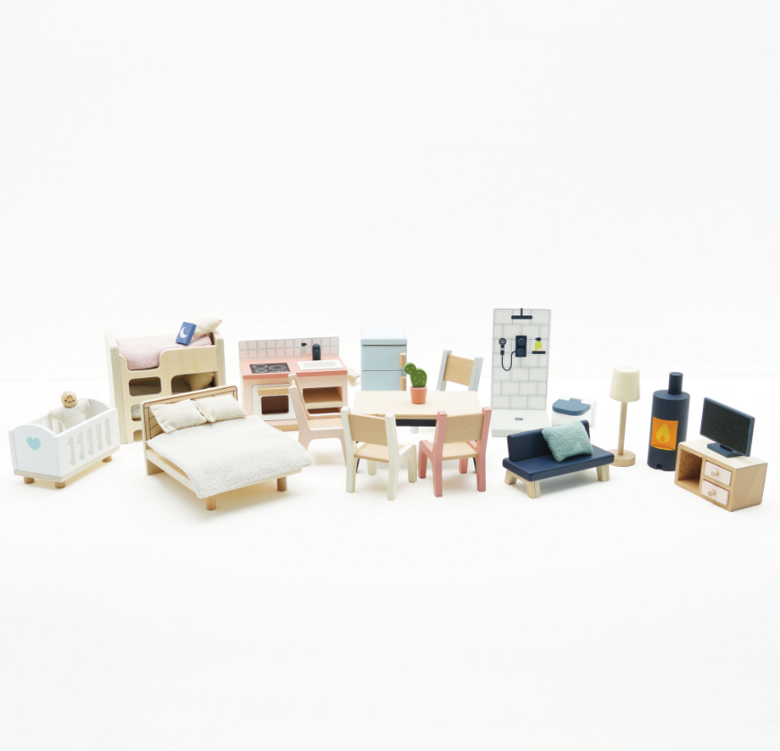 Le Toy Van Complete Dolls House Furniture Set - 35 Pieces