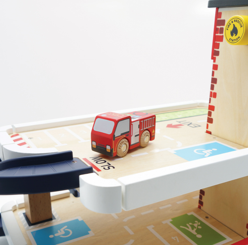 Le Toy Van Fire & Rescue Wooden Garage