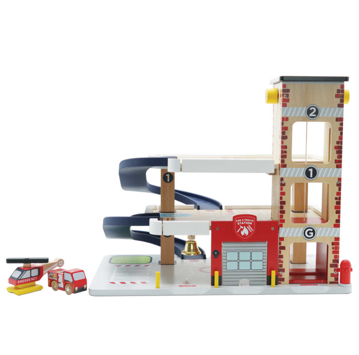 Le Toy Van Fire & Rescue Wooden Garage