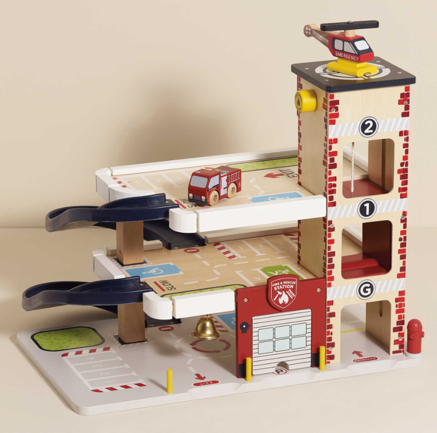 Le Toy Van Fire & Rescue Wooden Garage