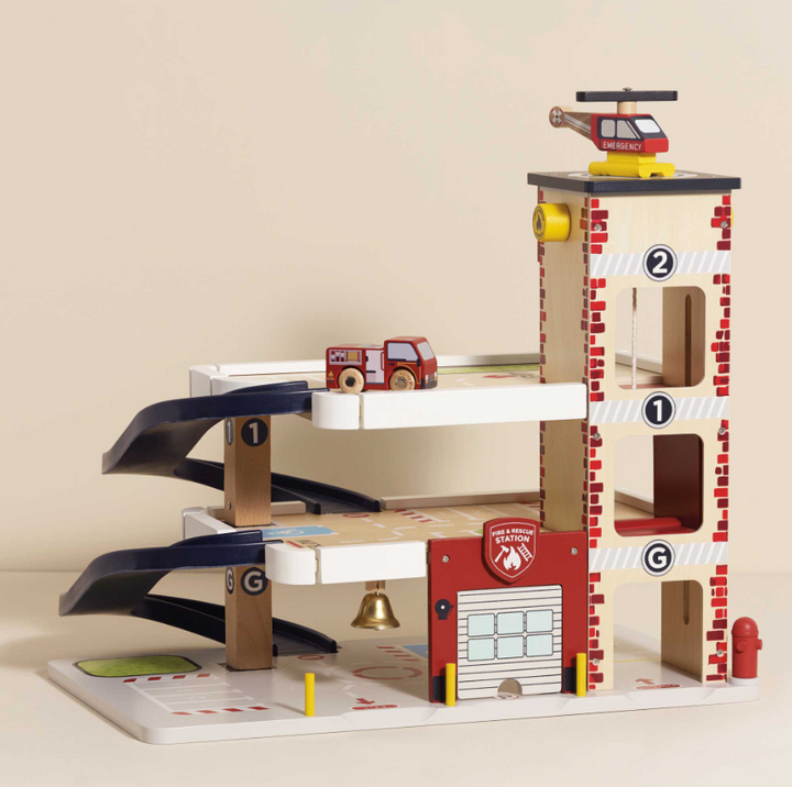 Le Toy Van Fire & Rescue Wooden Garage
