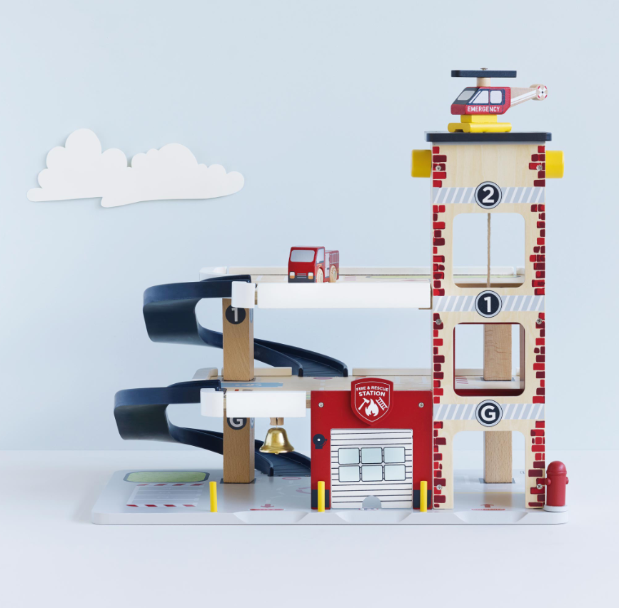Le Toy Van Fire & Rescue Wooden Garage