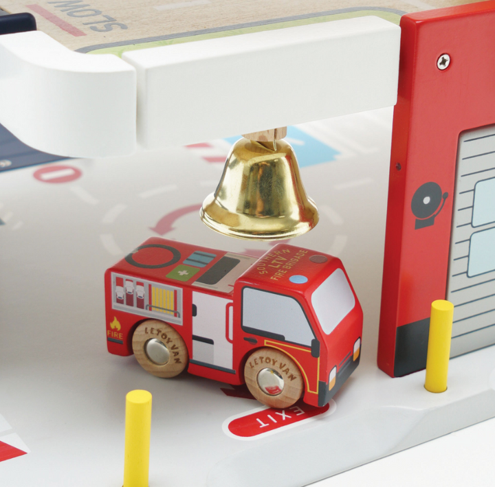 Le Toy Van Fire & Rescue Wooden Garage