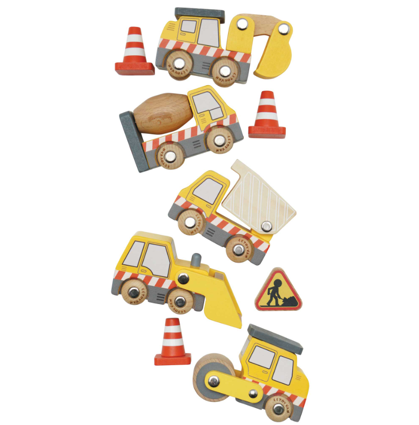 Le Toy Van Wooden Construction Vehicles