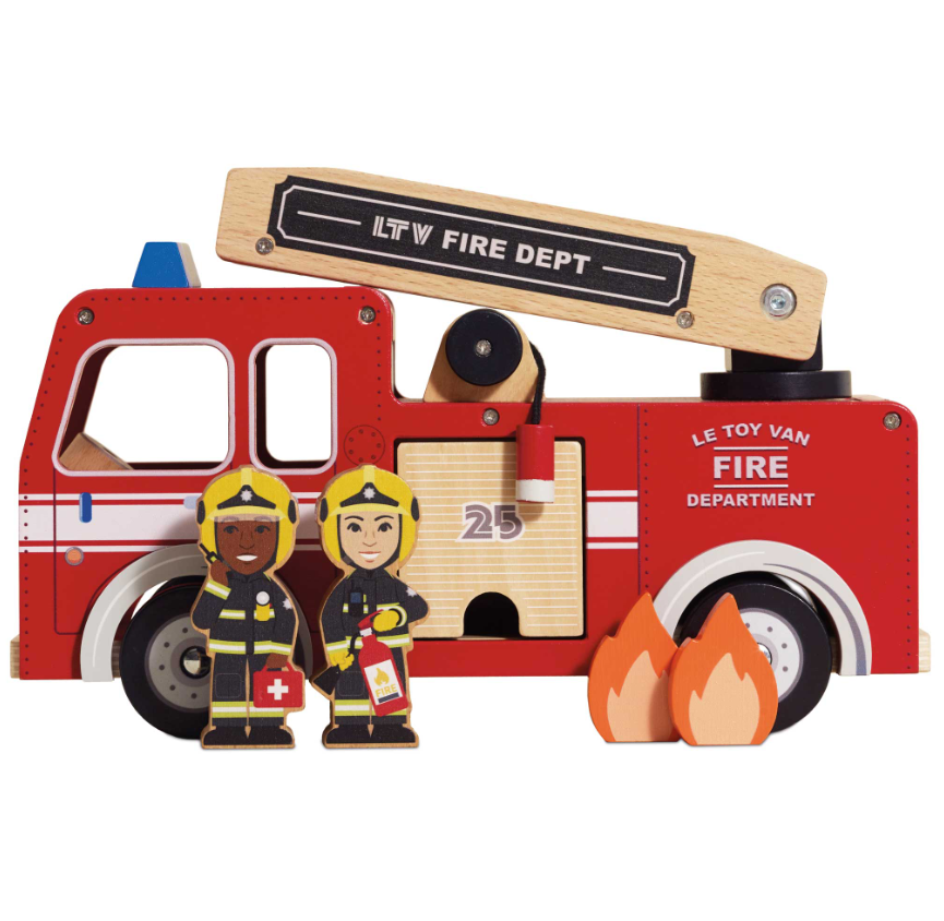 Le Toy Van Wooden Fire Engine