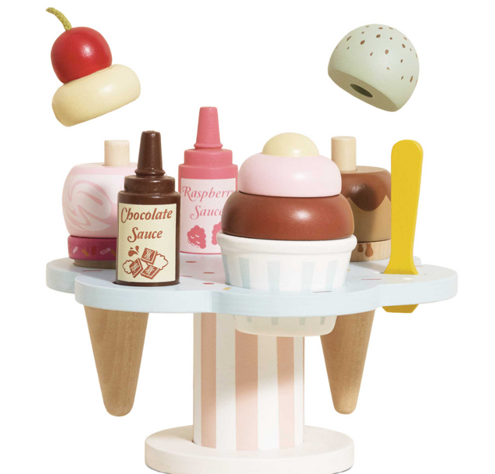 Le Toy Van Wooden Ice Cream Stand & Toppings