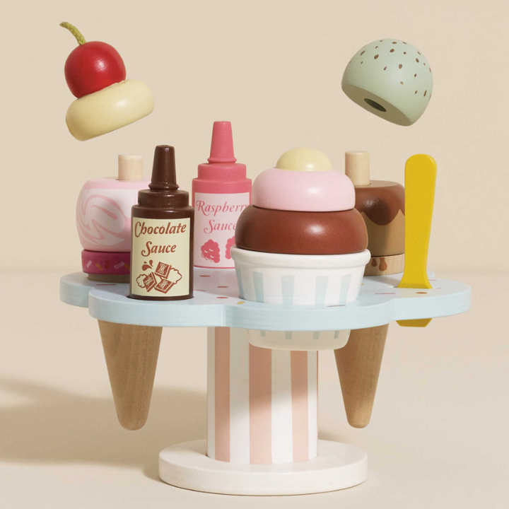 Le Toy Van Wooden Ice Cream Stand & Toppings