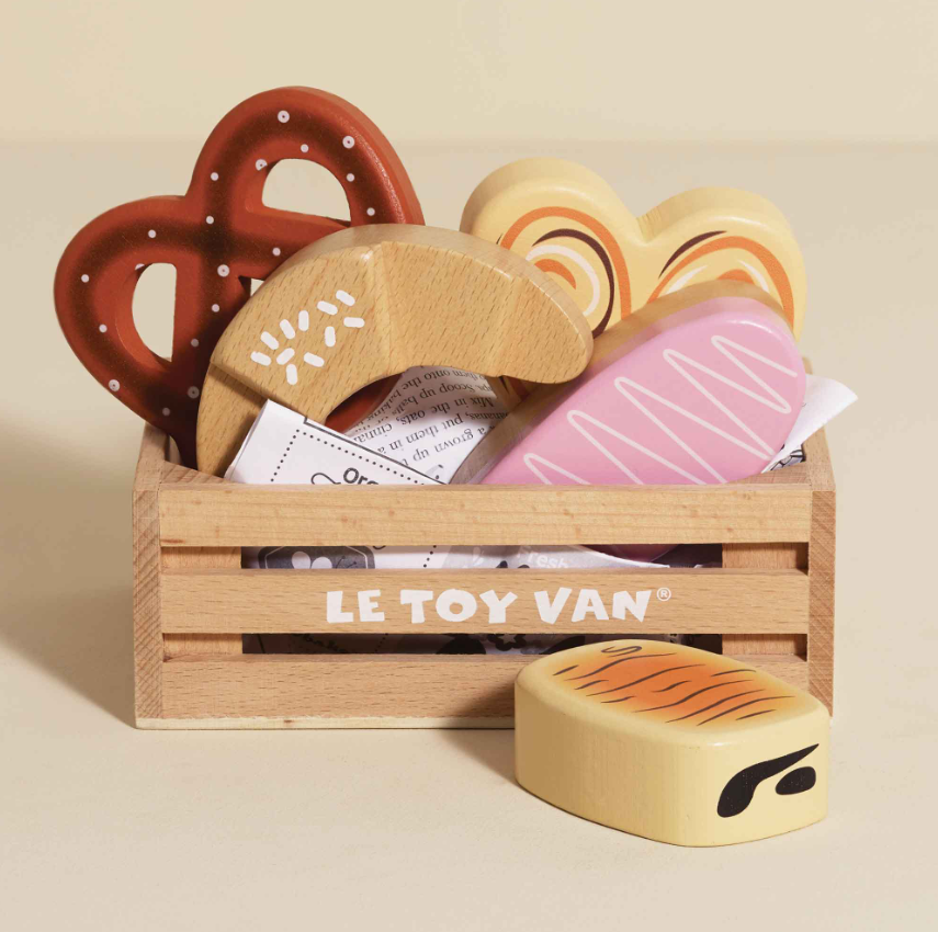 Le Toy Van Wooden Market Crate - Bakery & Patisserie