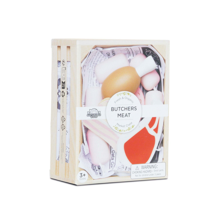 Le Toy Van Wooden Market Crate - Butchers Meat